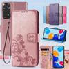 Emboss Flower Leather Wallet Book Case For Xiaomi Redmi Note 11 10 Pro 11S 10S 10C 10A 9T 9AT 9C Mi 12 Poco X4 X3 NFC M4 M3 Pro 4G 5G Flip Stand Cover