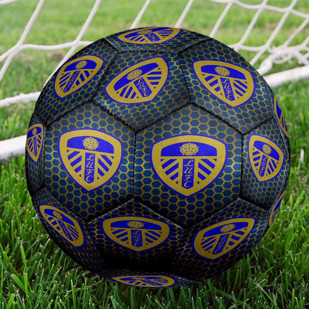 Leeds Crest Design Printed Size 5 Soccer Balls, High-Quality, Anti-Slip, Protective Football, A Unique Gift , Birthdays, Christmas Gifts