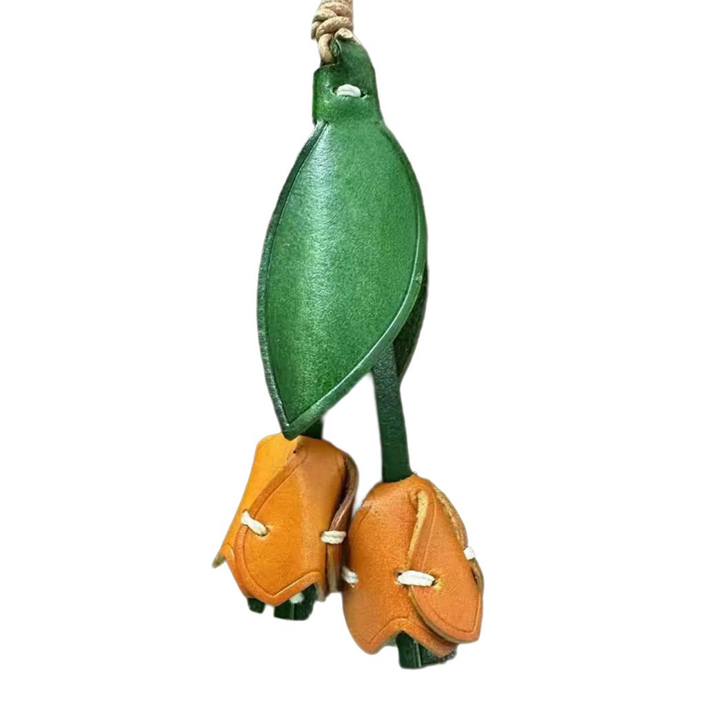 Изготовленный вручную из натуральной кожи цветочный шарм модный кожаный держатель для ключей с цветком подвесное украшение для сумки для современных женщин