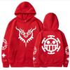 Fashion Anime One Piece Hoodie Loose Unisex Hoodie Law Printing Pullover Long Sleeves Hoodies