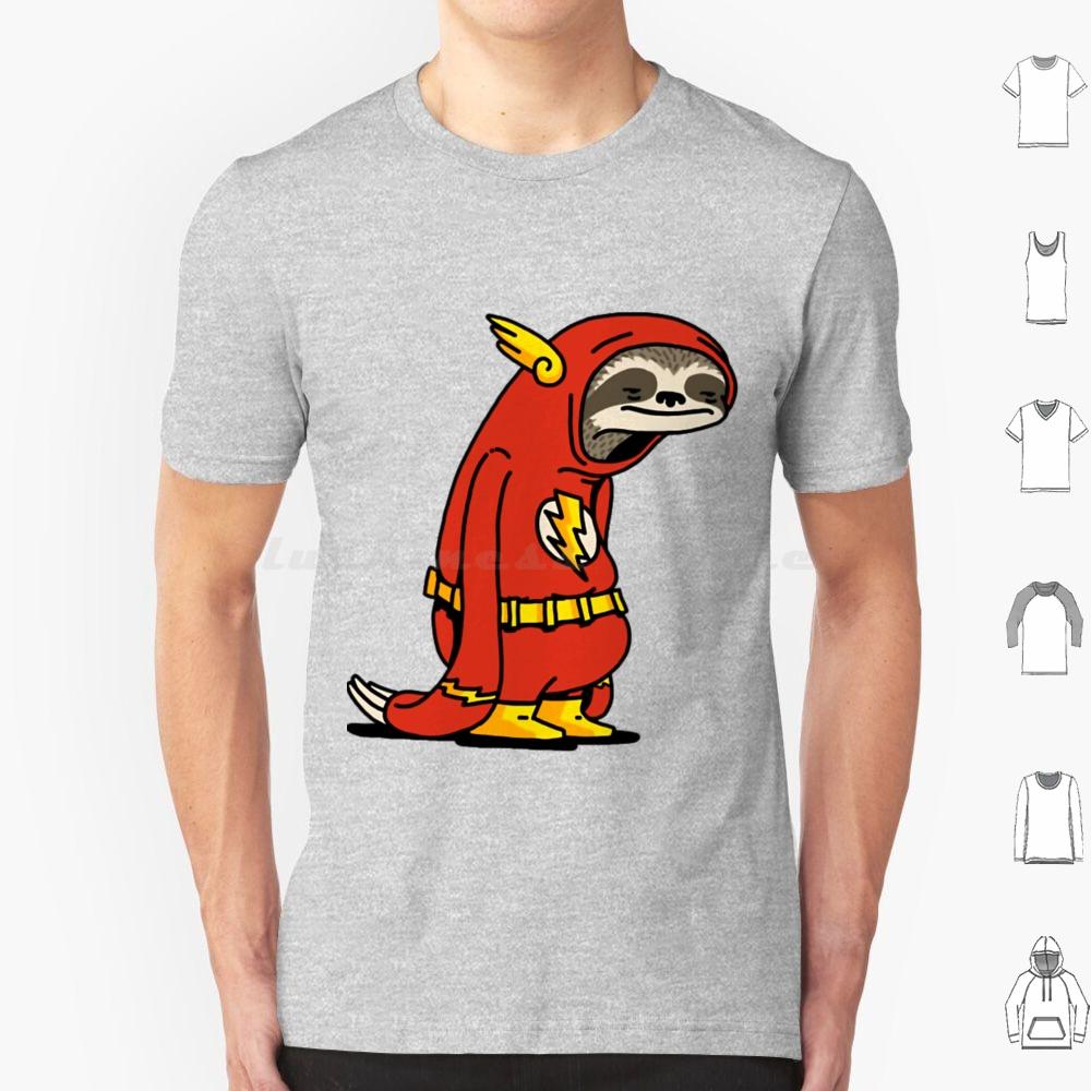 Flash Sloth Funny Superhero T Shirt Big Size 100 Cotton Flash Sloth Funny Superhero