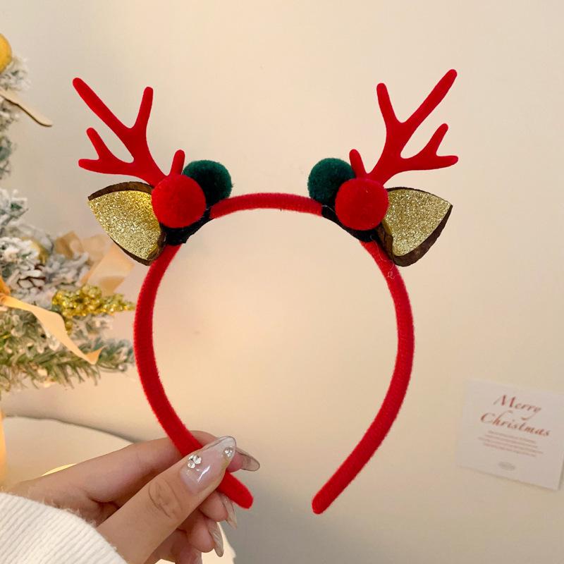 Children's Christmas Antler Headband Hair Clip - Festive Holiday Accessory
