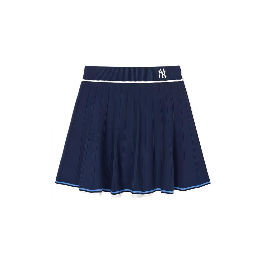 New MLB New York Yankees SS24 Casual Short Skirts Women's Navy Blue 3FSKV0343-50NYS