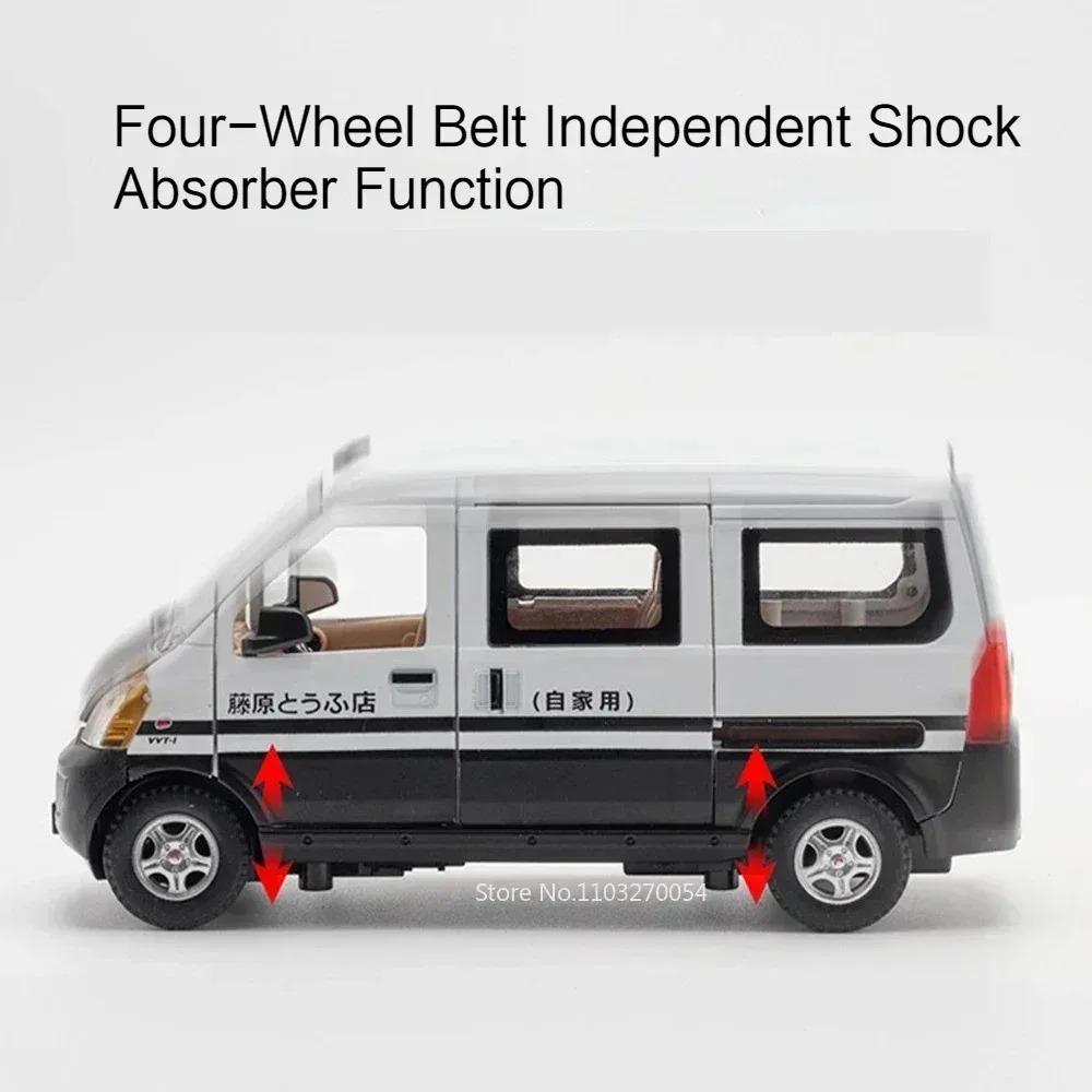 Масштаб 1:24 WULING RONGGUANG Модель автомобиля Игрушка Двери Открываются Звук Свет Фургон Рулевое управление Колеса Модели с оттяжкой Хобби Игрушки Подарки для детей