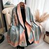 Winter Keep Warm Thickened Designer Women's Scarf Luxury Flower and Butterfly Double-Sided Cashmere Scarf Shawl Bufanda  New