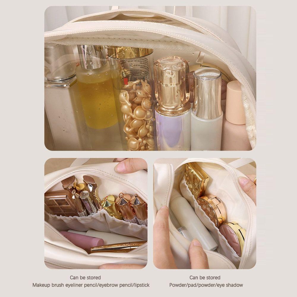 Косметичка большой вместимости, двухслойная, многофункциональная сумка для хранения, женская