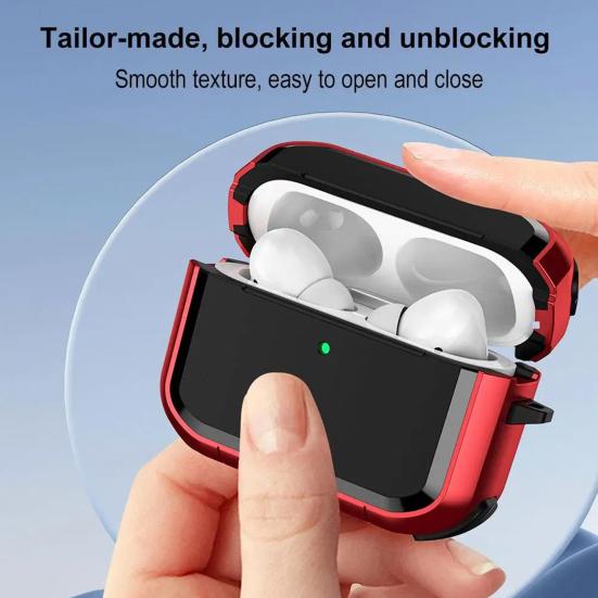 Чехол для наушников для AirPods Pro 3 Зарядный чехол Портативный Противоударный Защитный чехол для беспроводных наушников Полное покрытие Оболочка Скин с металлическим кольцом