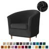 2Pcs/Set Elastic Velvet Bath Tub Armchair Covers Stretch Single Club Sofa Slipcover Home Hotel Bar Counter Accent Chair Cover