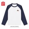 MINISO Men's American Style Raglan Color Block Long Sleeve T-Shirt