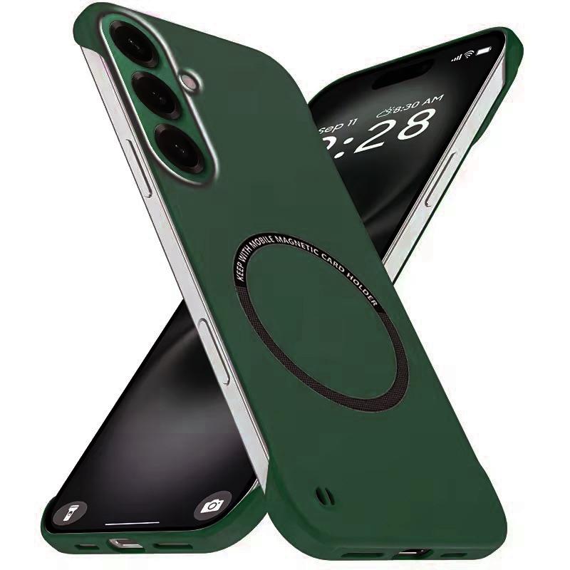 Магнитный Тонкий Чехол для Samsung S26 S25 S24 S23 S22 S21 S20 FE Plus Note 20 Ultra Безрамочный Матовый Жесткий PC Чехол Ударопрочный