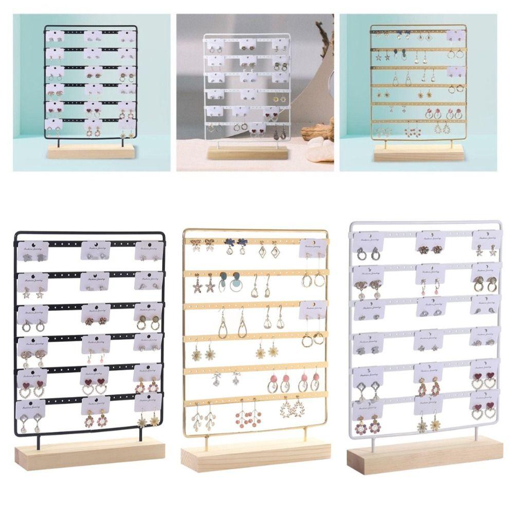 DIY Metal Earring Holder Large Capacity Ear Stud Rack Jewelry Display Stand  Room Decoration