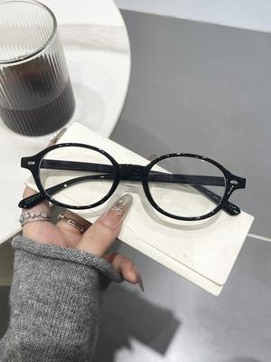 1 шт. Классические модные овальные пластиковые оправы для женщин, прозрачные очки для повседневной жизни, фотосъемки, мужские очки, аксессуары для одежды.