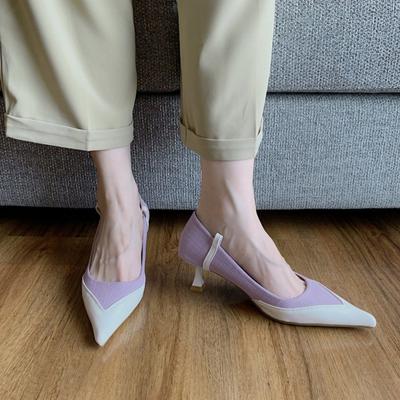 Весенние брендовые женские фиолетовые туфли-лодочки для стриптиза на высоком каблуке, роскошные дизайнерские туфли на шпильке с острым носком, модельные туфли