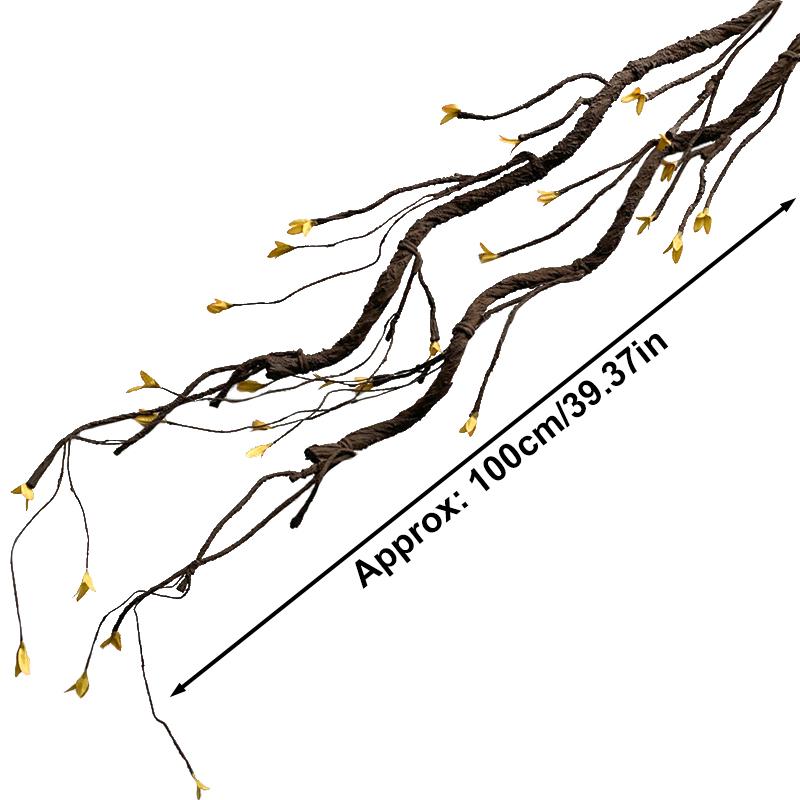 100cm Floral Arrangements Flexible with Leaves DIY Tree Rattan Wall Hanging Vine Branch Home Decor Artificial Plants