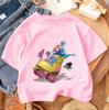 Летняя детская футболка, принт Troll Fashion, Повседневный уличный стиль