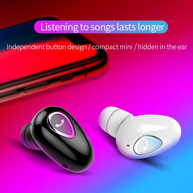 YX01 Мини-беспроводные Bluetooth-наушники с зарядным кейсом - Одиночный внутриканальный дизайн, Стереозвук.