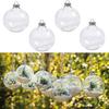 2Pcs 6/8/10CM Clear Christmas Ball Refillable Shatterproof Reusable Holiday Decoration Xmas Tree Hanging Ball Ornament Pendant Party Supplies Gift