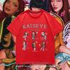 Katseye Kpop Унисекс Футболка с коротким рукавом для Мальчиков Девочек Меган Даниэлла Манон Лара София Юнчэ С принтом фаната Повседневная Базовая Футболка