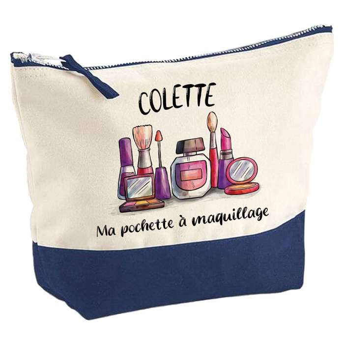 Trousse de maquillage - PLANETEE - Maquillage Colette - Grand format - Coton - Impression HD - Fabriquée en France