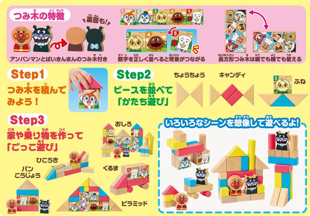 AGATSUMA Anpanman Genius Brain Cylinder Building Blocks [2024]