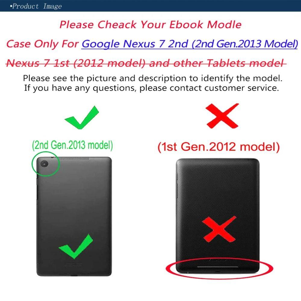 Магнитный чехол для планшета, складной чехол-книжка с автоматическим режимом сна/пробуждения для Google Nexus 7 FHD 2nd (2-е поколение 2013 г.)