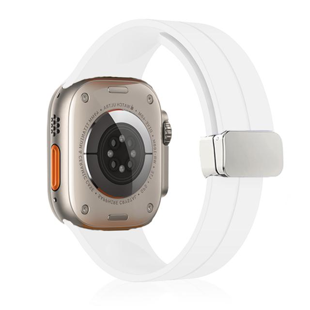 Strap For Apple watch ultra 3 2 band 44mm 45mm 49mm 40mm 41mm 46mm Magnetic Silicone Bracelet correa iWatch Series 8 se 9 10 11