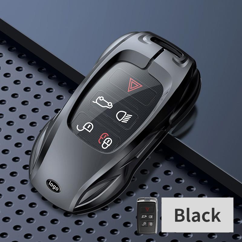 For Jaguar XE XF F-PACE F-TYPE Zinc Alloy Silver/Black Car Key Protection Shell Cartoon Smart Remote Key Cover Car Accessories