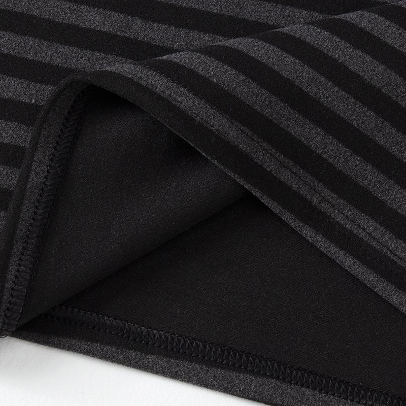 Мужское зимнее термобелье большого размера в полоску, утепленное мужское весенне-осеннее осеннее белье и комплект брюк