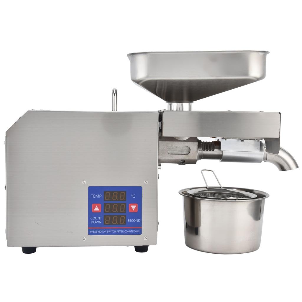 Automatic Oil Press Stainless Steel Cereals Hot Cold Oil Expeller Commercial Household ProcessorUS