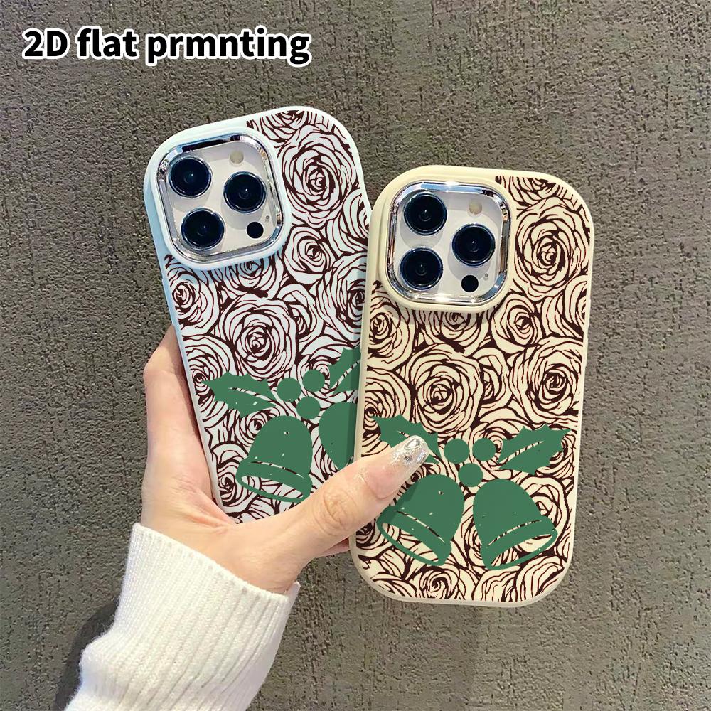 Phone case: 2D flat design suitable for iPhone 18, 17, 16, 15, 14, 13 Pro protective case, couple style, holiday theme, Christmas and Halloween gifts