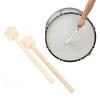 Wood Handle Drumsticks Drum Mallet Stick with Felt Head Drum Mallets Percussion Stick for Marchings Band Snare Drum