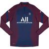 2020-21 Paris Saint-Germain Player Version Vaporknit Comfortable Casual 1/4 Zip Training Long Sleeve Football Shirt Men Tops Red Blue CI4975-411