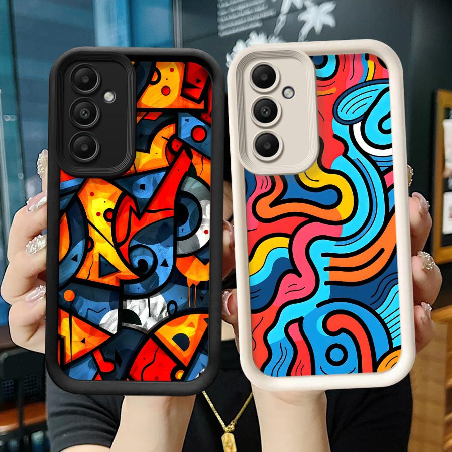 Чехол для Samsung Galaxy A16 A34 A51 A73 A71 A72 A23 A15 A56 A35 A36 A12 A13 A26 A32 A53 A54 Чехол для телефона Модное граффити