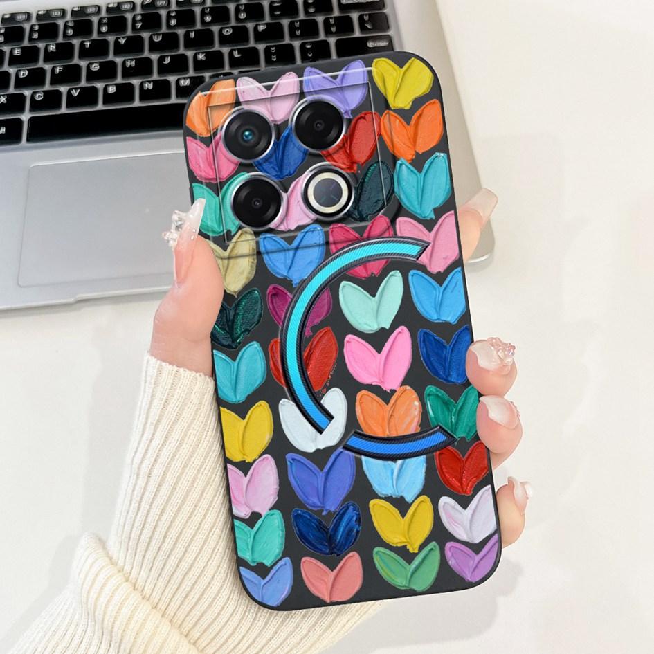Для Infinix GT 20 Pro 2024 Чехол X6871 Ударопрочный Чехол Модный Узор Мягкий Силикон Матовый Чехол для Телефона Для Infinix GT20 Pro Coque