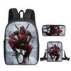 Student Deadpool 3pcs School Bag Backpack Lunch Bags Pencil Case Kids Gifts