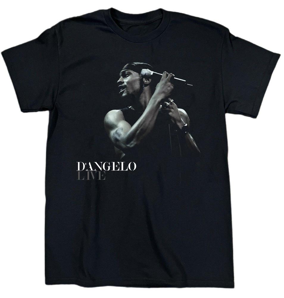 НОВЫЙ D'Angelo Live For Fans Хлопковая футболка с коротким рукавом Черная S-5XL BT587 Унисекс футболка - Мужская летняя хлопковая футболка с принтом