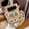Luxury Gold Leopard Wave Phone Case With Bow Knot Pura X Max Foldable Smartphone Protective Cover
