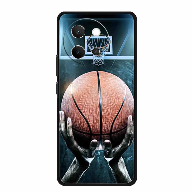 Чехол для Vivo V40 Lite V40lite V 40 Lite Модный Черный Силиконовый Мягкий Задний Чехол-Крышка Для Vivo V30e 5G Чехол для Телефона V 30 e Funda