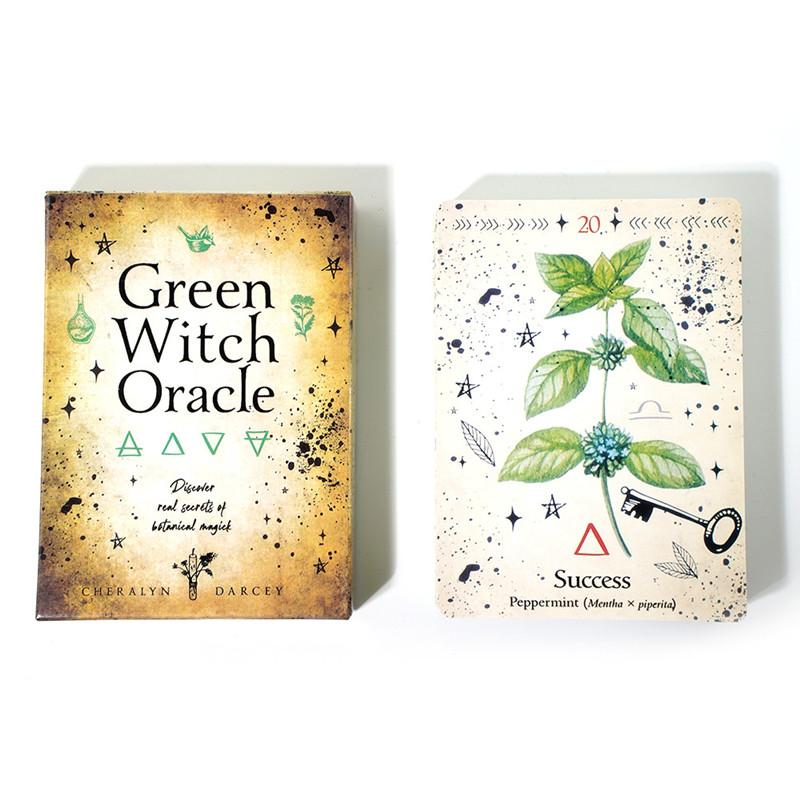 Green Witch Oracle Cards Discover Real Secrets of Natural Magic Tarot Board Games for Fate Divination Party Card Deck