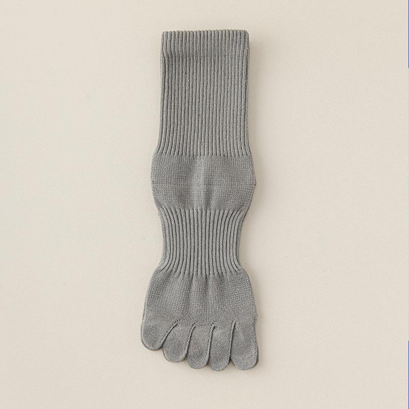 Женские весенне-осенние повседневные носки-пятипальцы однотонные 10A антибактериальные дезодорирующие от пота