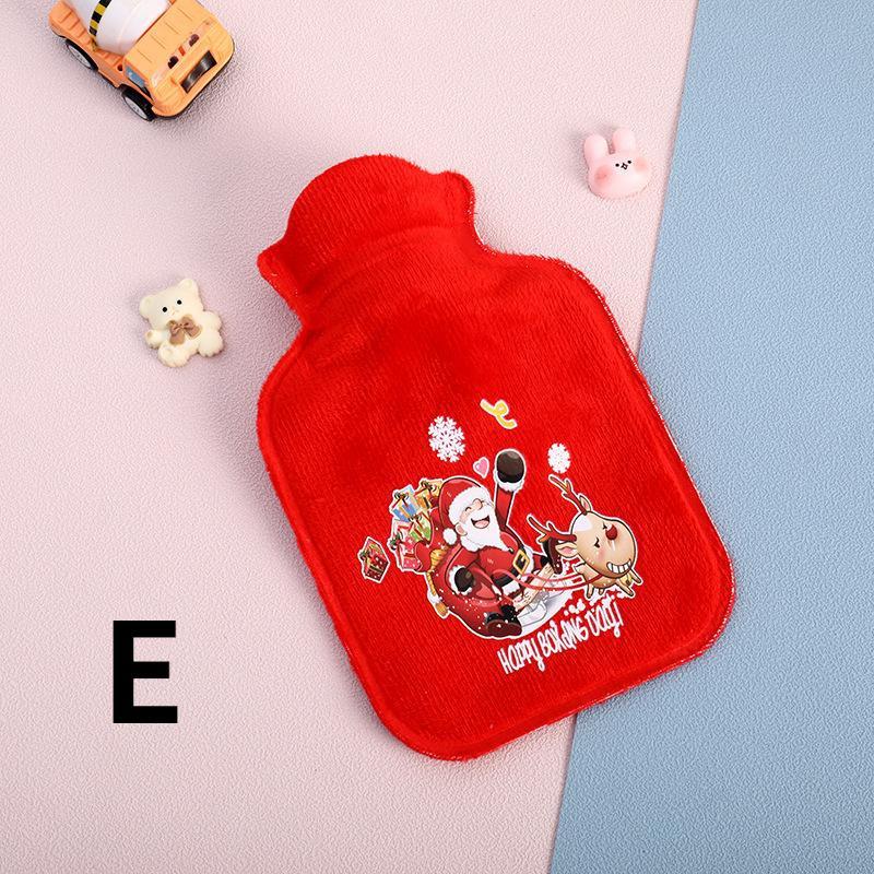 Многоразовая зимняя теплая грелка для рук из ПВХ, облегчение боли при стрессе, сумка для бутылки с горячей водой с вязаным мягким рождественским уютным чехлом
