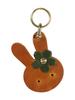 Genuine Leather Bunny Keychain - Cute Rabbit Pendant Charm, Fashion Car Keyring Accessories for Women Girls
