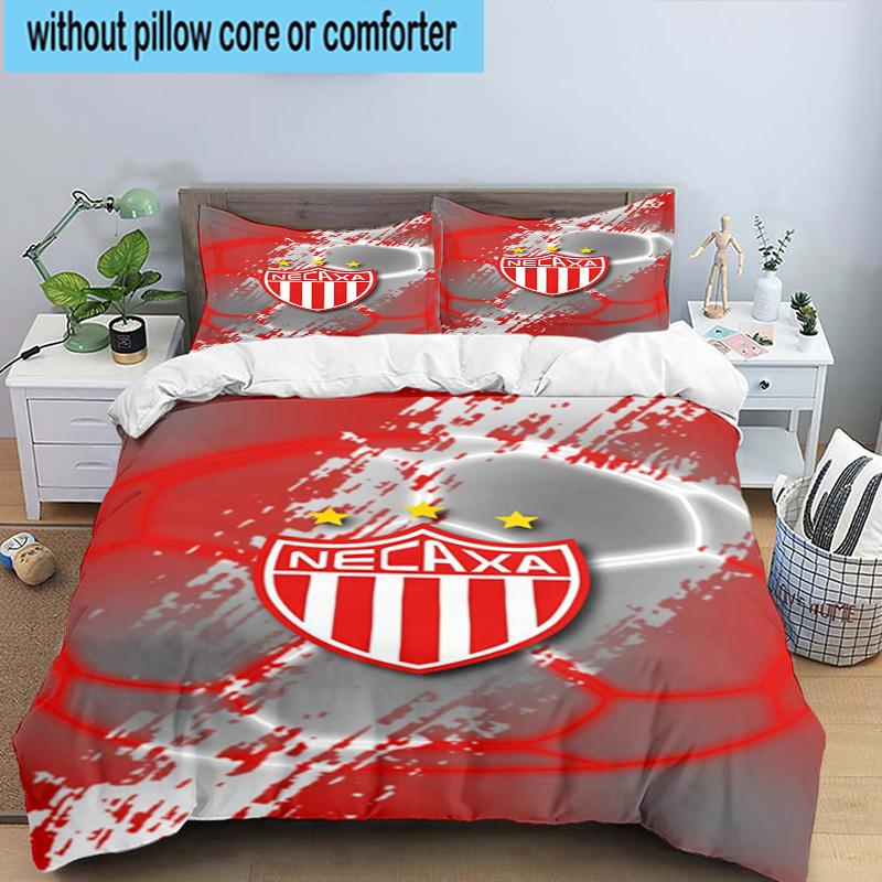 3pcs Soccer Player Printed Bedding Set Duvet Cover Closure Includes 1 Duvet Cover & 2 Pillowcases Bedding Sets Home Decor Gifts