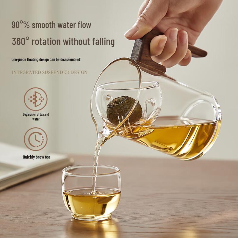 Чайник из боросиликатного стекла со встроенным ситечком