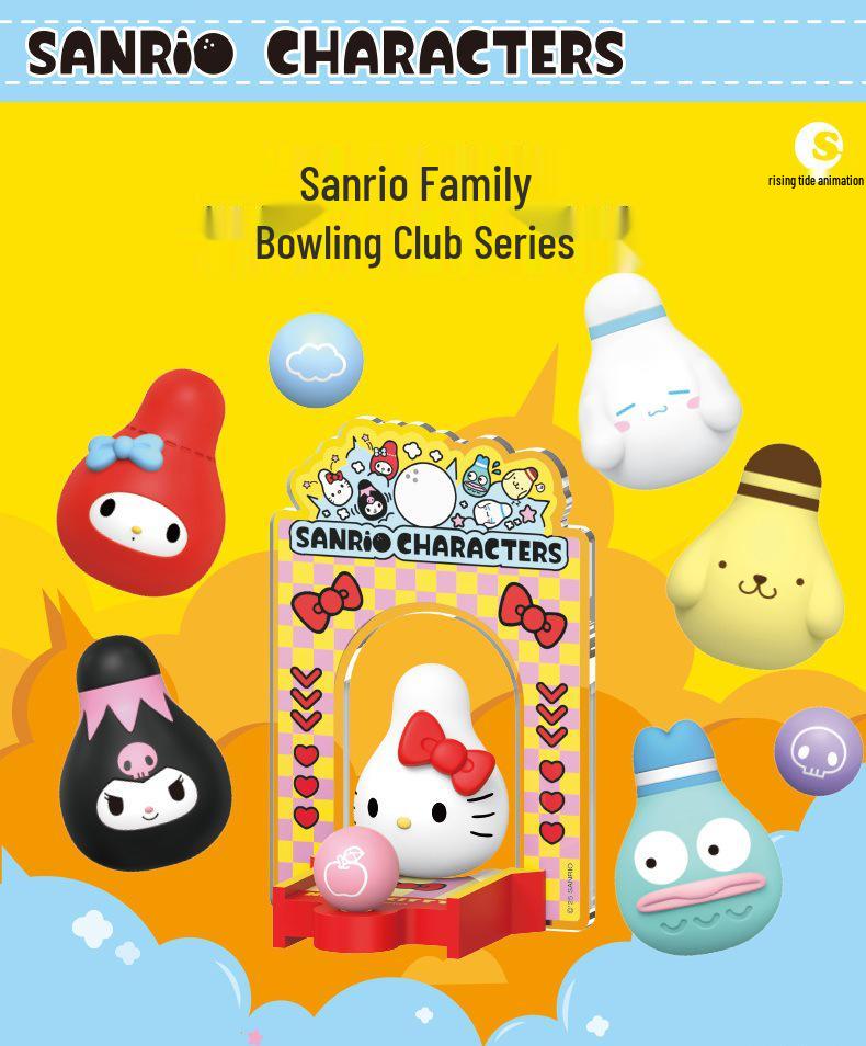 Семейный боулинг-клуб Sanrio Игрушка-фигурка из слепого пакета и настольное украшение
