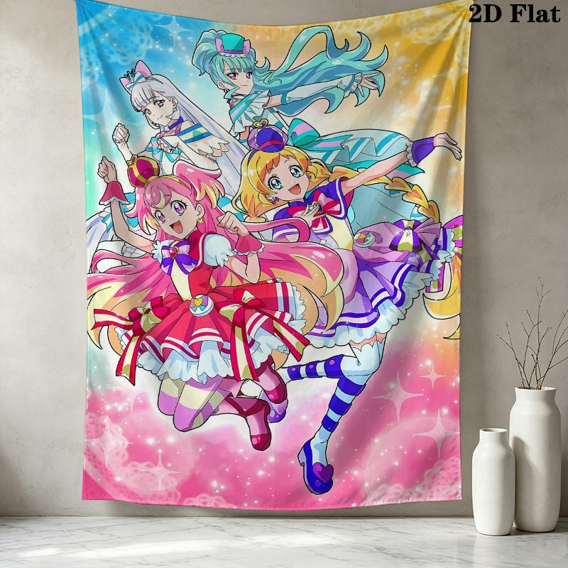 Wonderfulprecurwinx Club Wall Tapestry Aesthetic Wall Hanging Printed Fabric Blanket Decorative Tapestries For Bedroom Living Room Home Decor