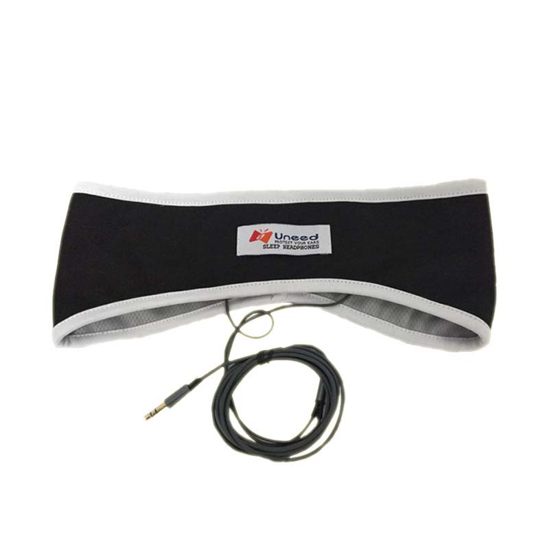 Спортивные наушники Маска для сна Шумоподавляющая повязка на голову Проводная гарнитура 3,5 мм Музыкальный плеер для смартфона ПК