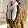 Wool Scarf New Autumn and Winter Solid Color Scarf Medium Long Style Fashionable Shawl Scarf for Women