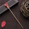 Chinese Style  Vintage Hair Chopsticks Hairpins Women Elegant Hair Stick Korean Metal Glaze  Woman Hair Clip Accessories Jewelry