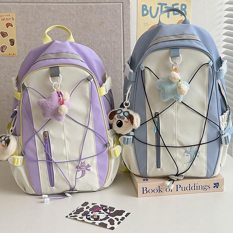 College Students, Middle School Students, Leisure Large-capacity Schoolbags, New Color Matching Backpacks, Travel Backpacks